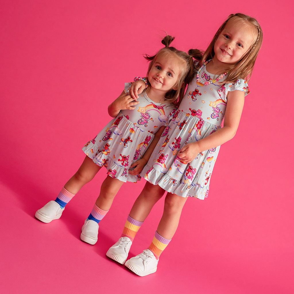 Care Bears™ Cheer Bear & Elmo Ruffled Twirl Bodysuit Dress
