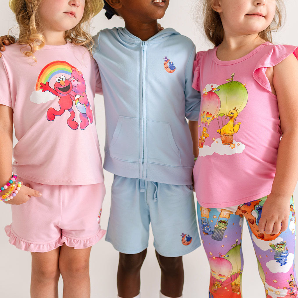 Care Bears™ Funshine Bear & Big Bird Ruffled Graphic Tee