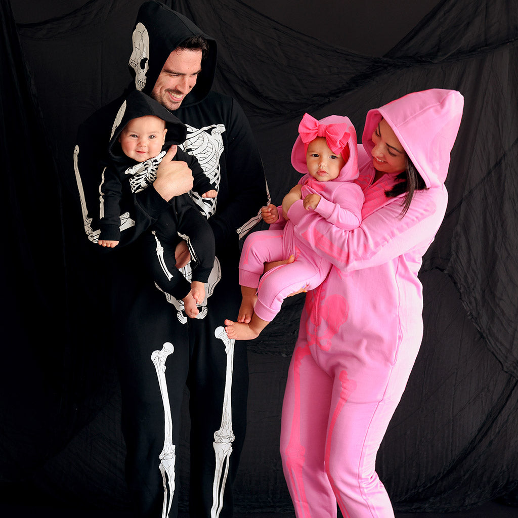 Classic Skelly Men's Fleece Hooded Jumpsuit