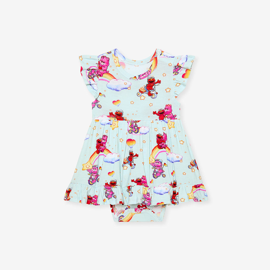 Care Bears™ Cheer Bear & Elmo Ruffled Twirl Bodysuit Dress