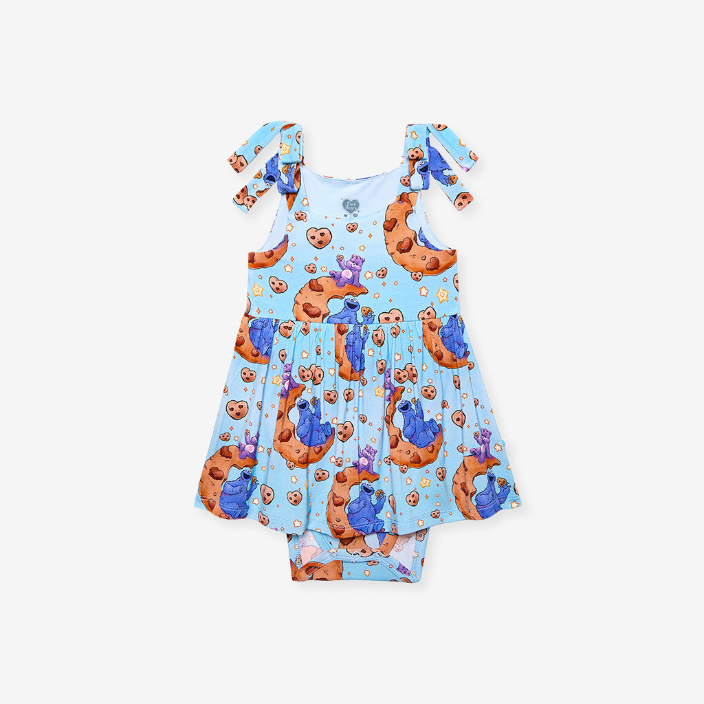 Care Bears™ Share Bear & Cookie Monster Bow Babydoll Bodysuit Dress