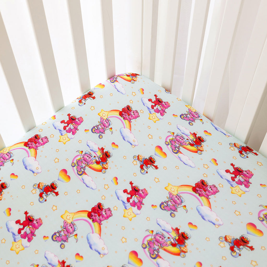 Care Bears™ Cheer Bear & Elmo Crib Sheet