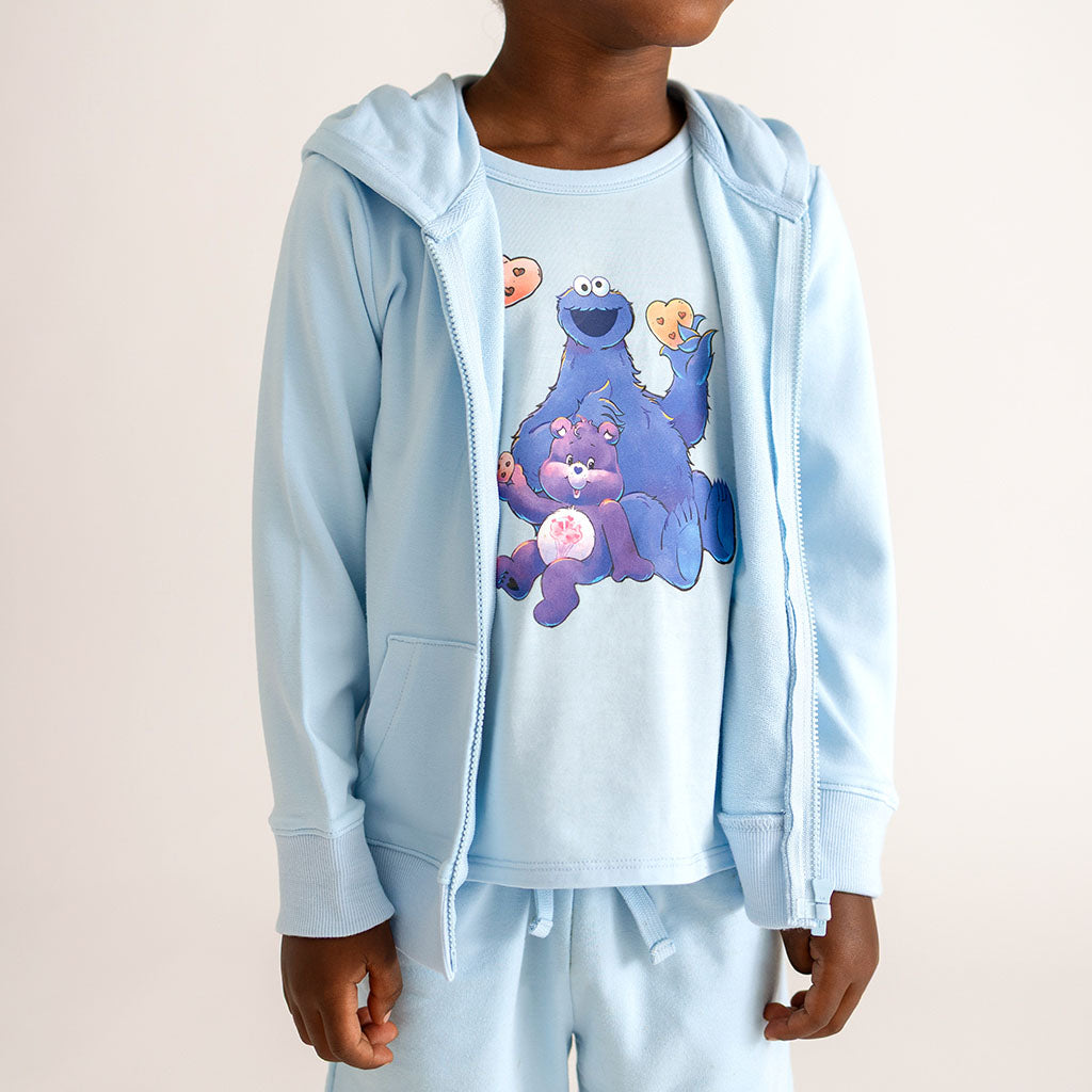 Care Bears™ Cookie Friends French Terry Zippered Graphic Hoodie