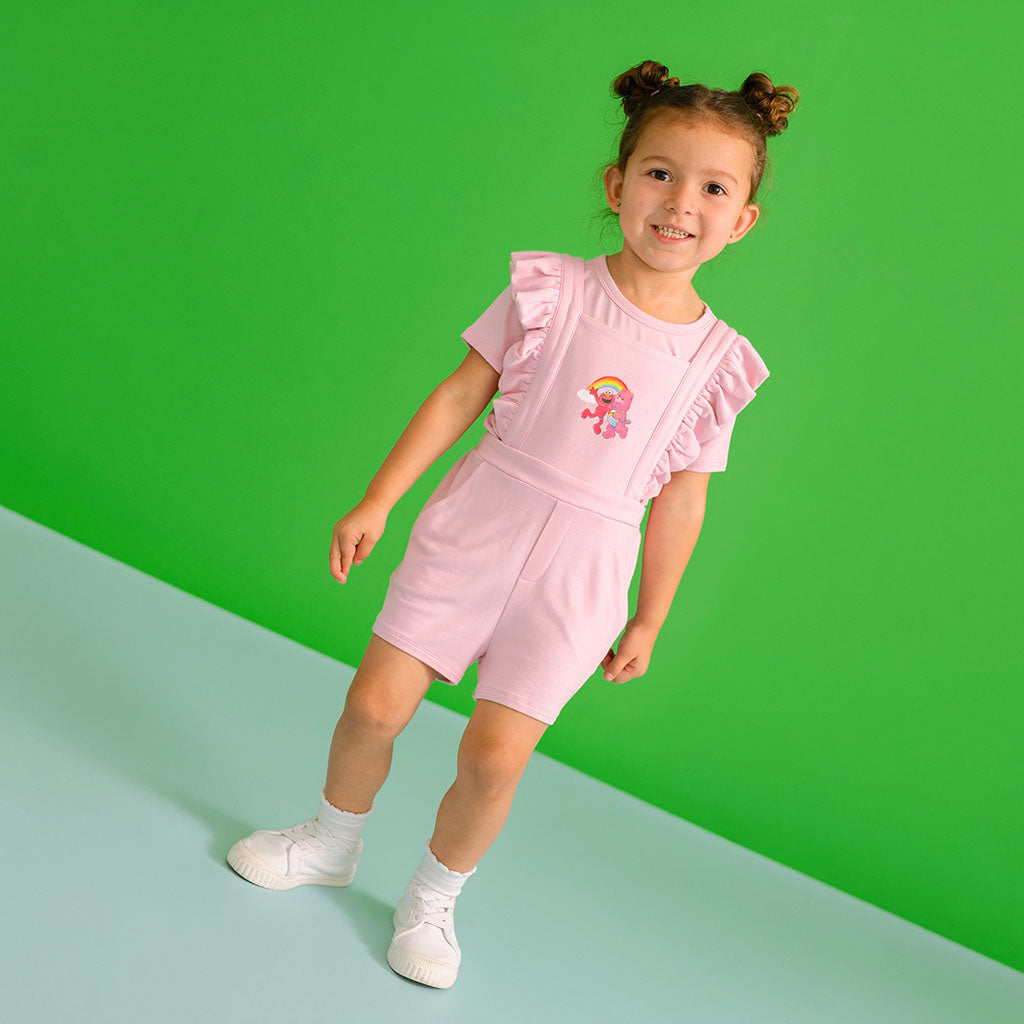Care Bears™ Cheer Friends French Terry Graphic Short Overalls