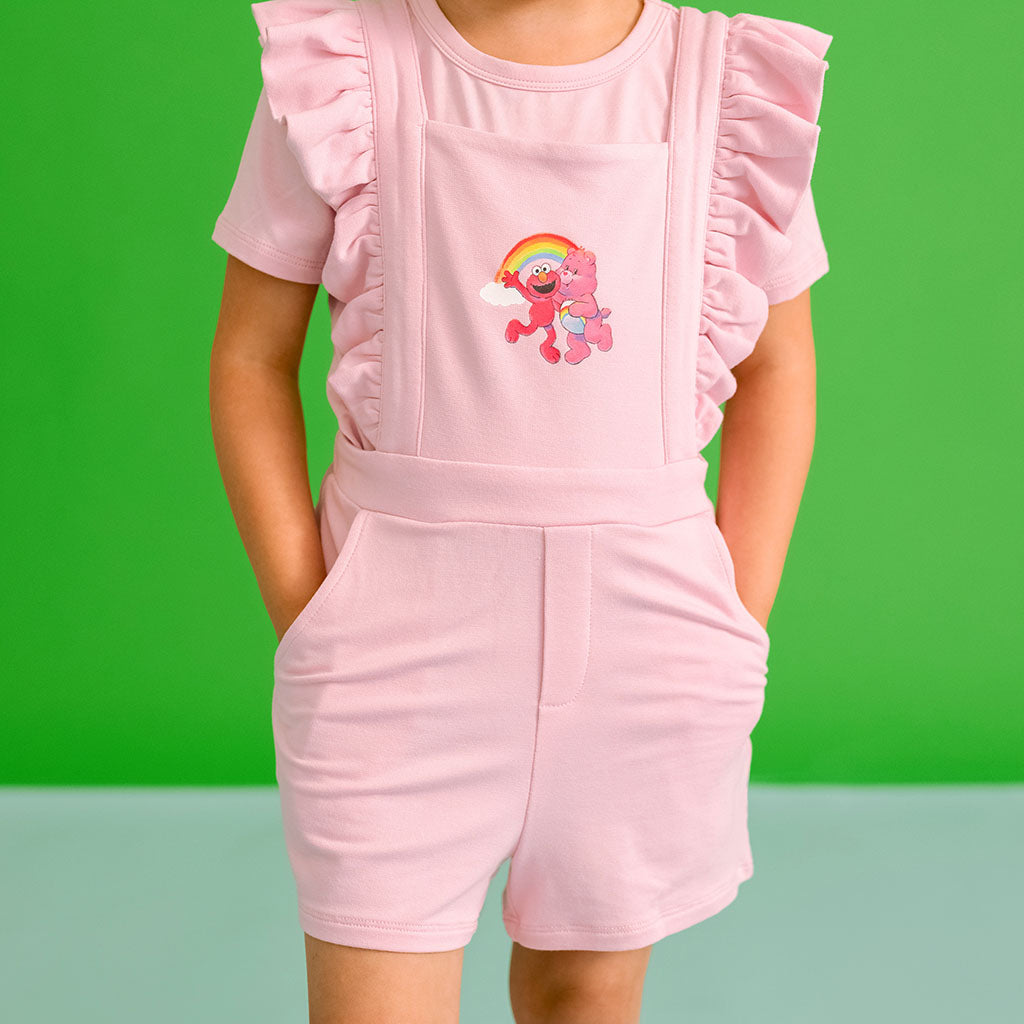 Care Bears™ Cheer Friends French Terry Graphic Short Overalls