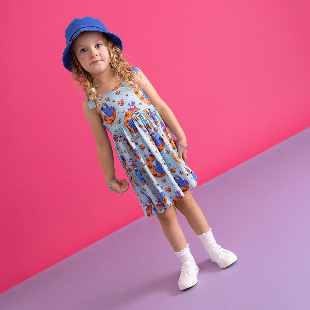 Care Bears™ Share Bear & Cookie Monster Bow Babydoll Dress