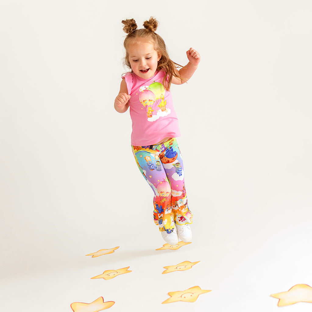 Care Bears™ Funshine Bear & Big Bird Ruffled Graphic Tee